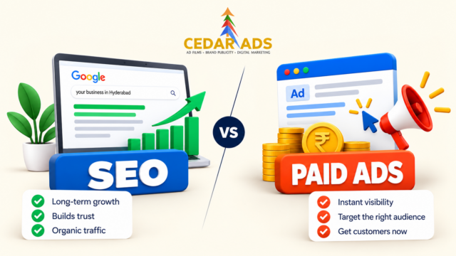 SEO vs paid ads Hyderabad